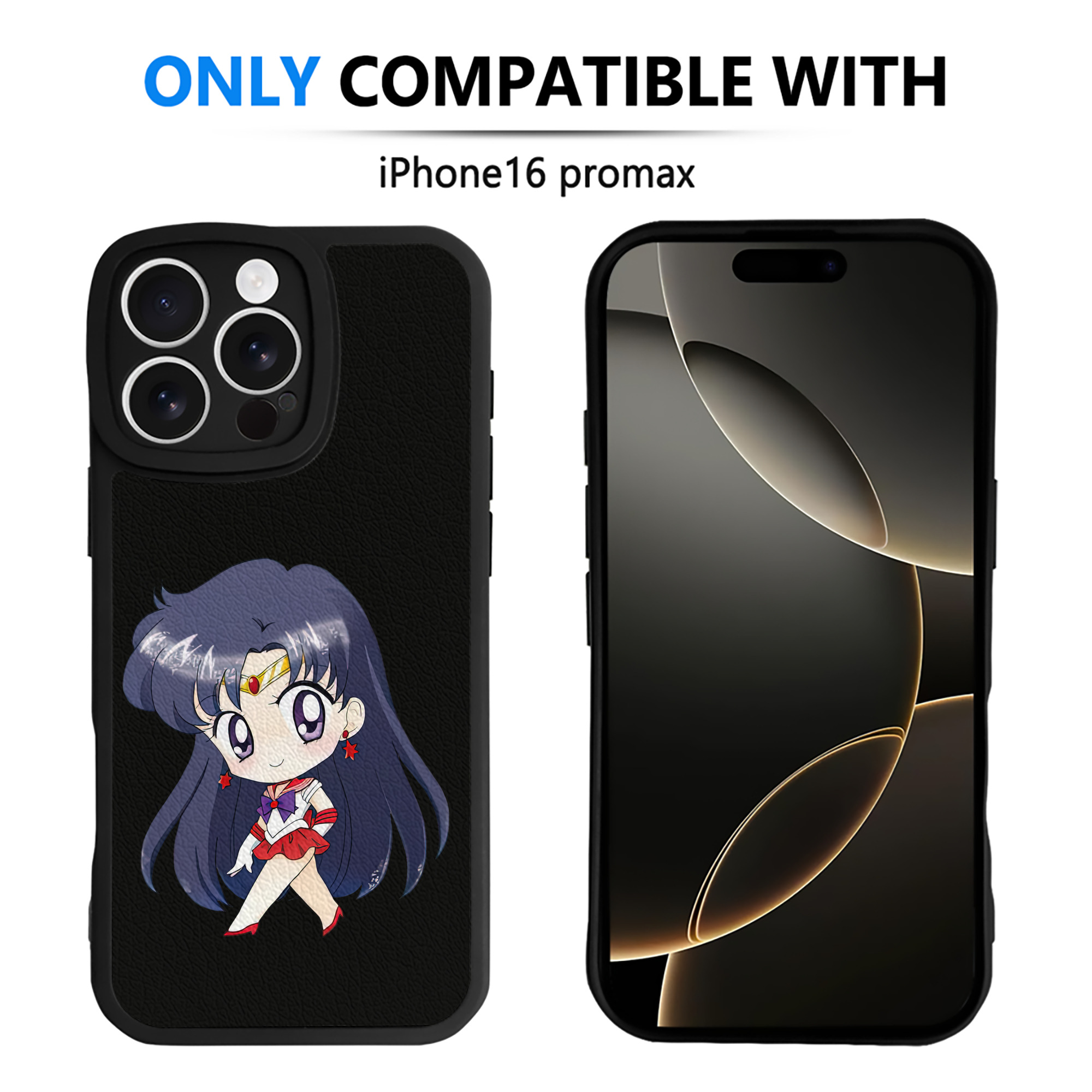 （画像用） 美少女戦士セーラームーン 火野レイ ひの レイ Sailor Moon Hino Rei （セーラーマーズ,Sailor Mars） 【iPhone 16シリーズ対応】シリコンスマホケース（レザー調） 材質：シリコン